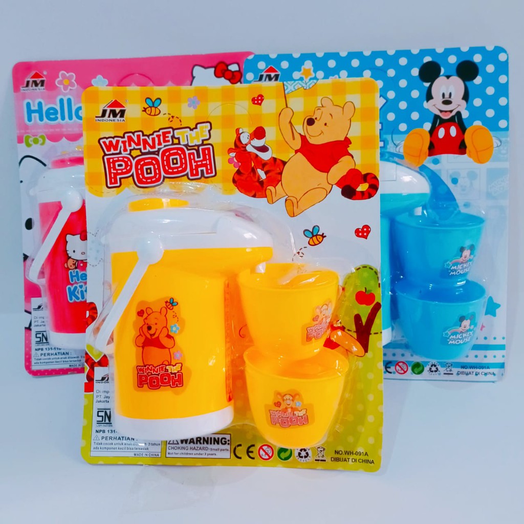 mainan termos/teko hello kitty/pooh