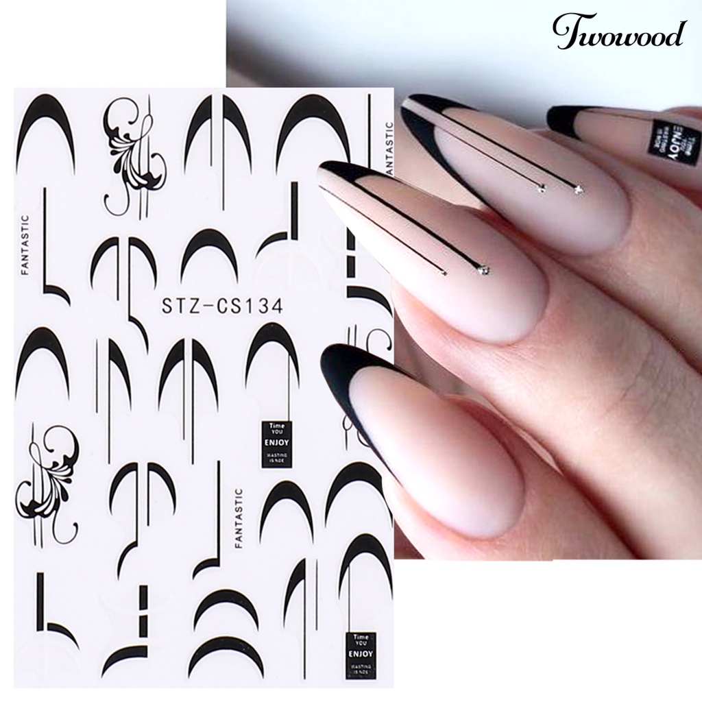 Twowood Stiker Kuku DIY Untuk Nail Art