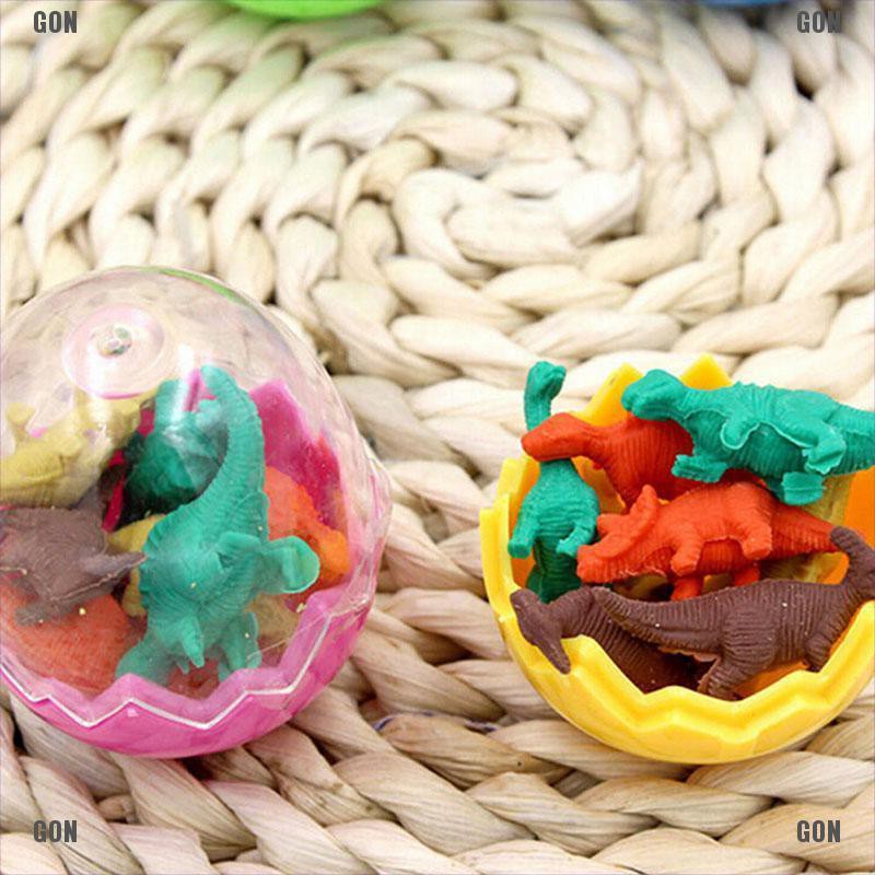 GON 8x Funny Dinosaurs Egg Pencil Rubber Eraser Students Office Stationery Gift Toys