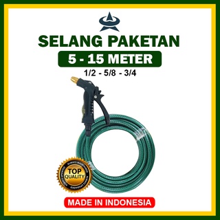 GEMUK Paket Alat Semprotan Air Dengan Selang Anti Lumut 5 - 15 Meter / Selang Air Dengan Jet Spray