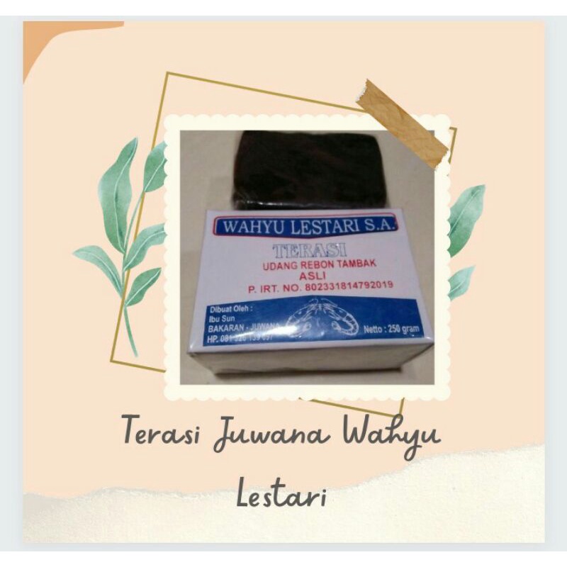 

Terasi udang rebon asli Juwana Pati Wahyu Lestari (biru) 250gram