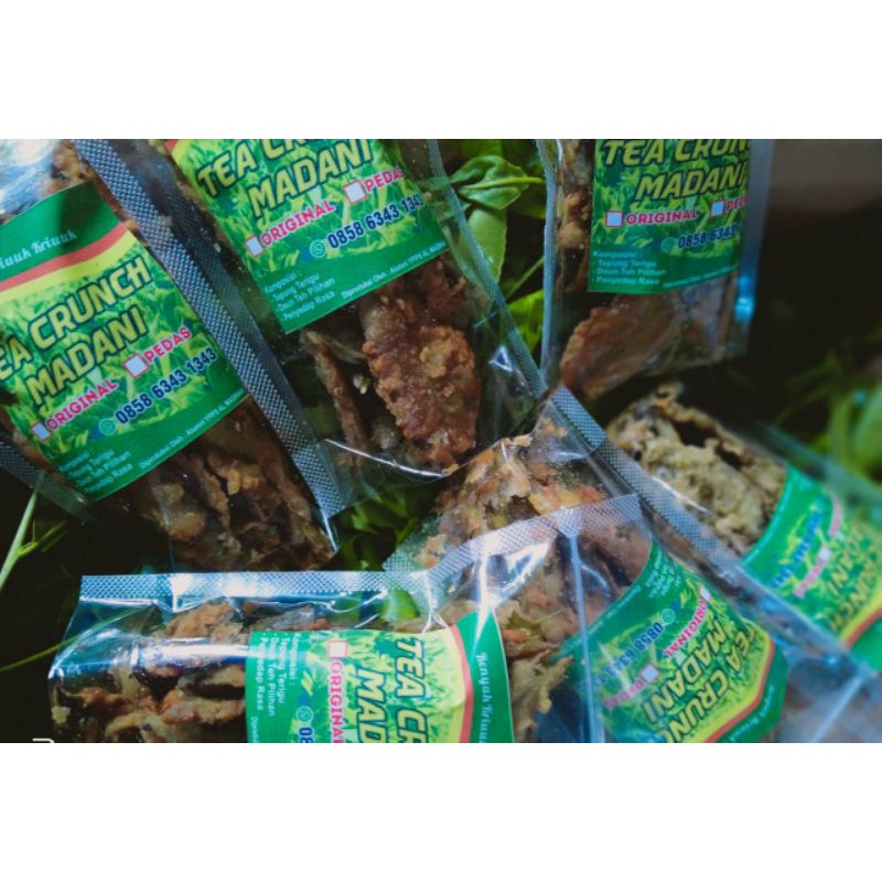 

Cemilan kiripik Tea Crunch Madani