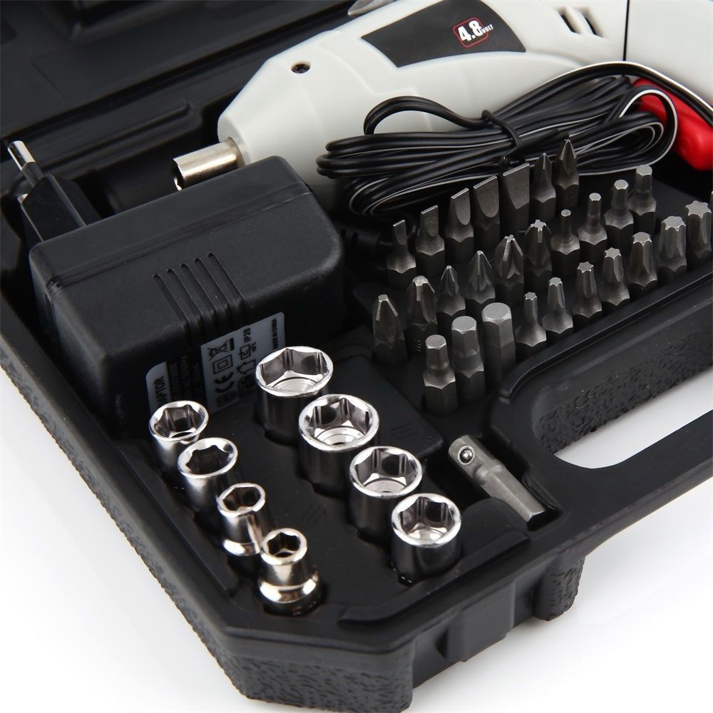 Rechargeable 4.8V Battery Wireless Reversible 44pcs Screwdrivers Set - Multifunctional Tools