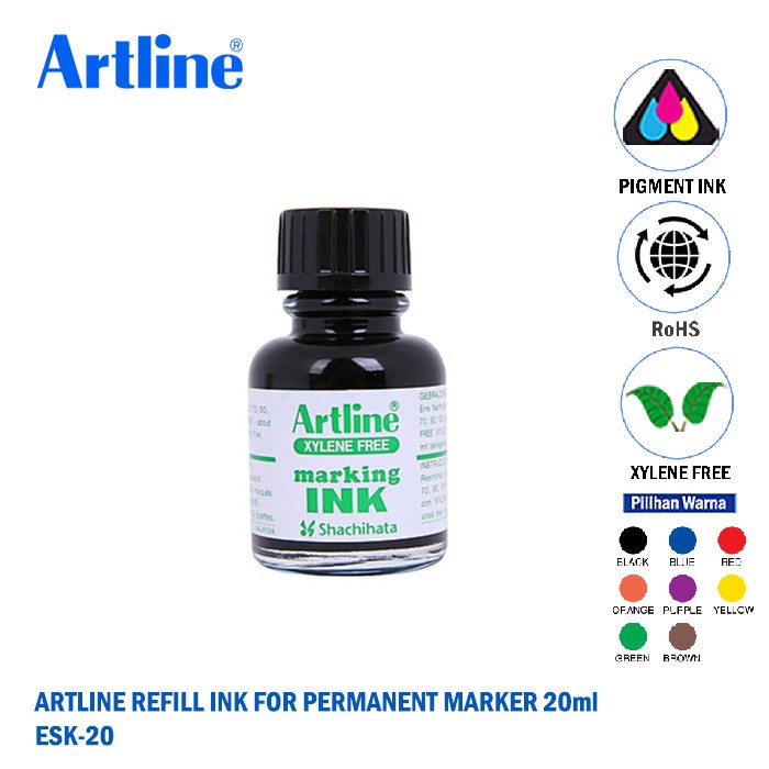 

Murah Tinta Isi Ulang Spidol Permanen Artline Esk-20 20Ml Hot Sale