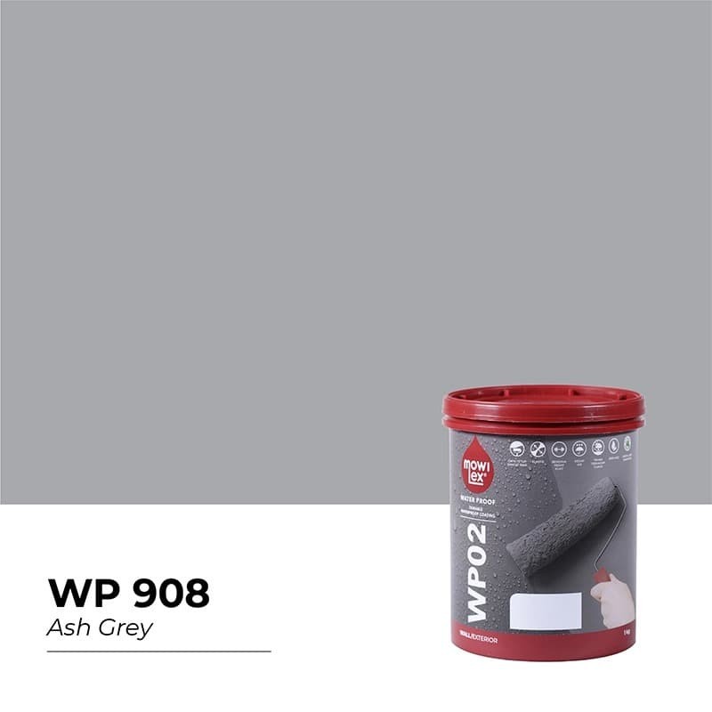 Cat Pelapis Anti Bocor MOWILEX Waterproof WP02 908 Ash Grey 1kg/ MOWILEX WP 02 ABU MUDA ASH GREY 1KG