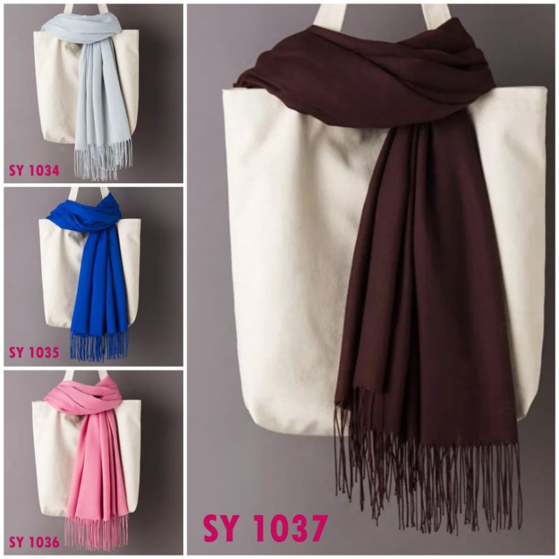 [ CASHMERE SOFT THIN ] Syal Daily Bahan Halus Tidak Panas