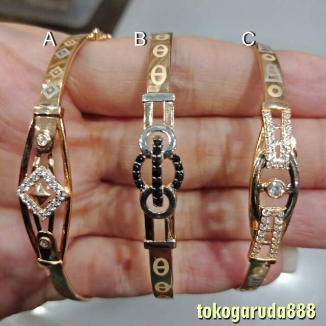 Gelang tangan emas  asli  kadar 700 70 22 bangle UBS oval 