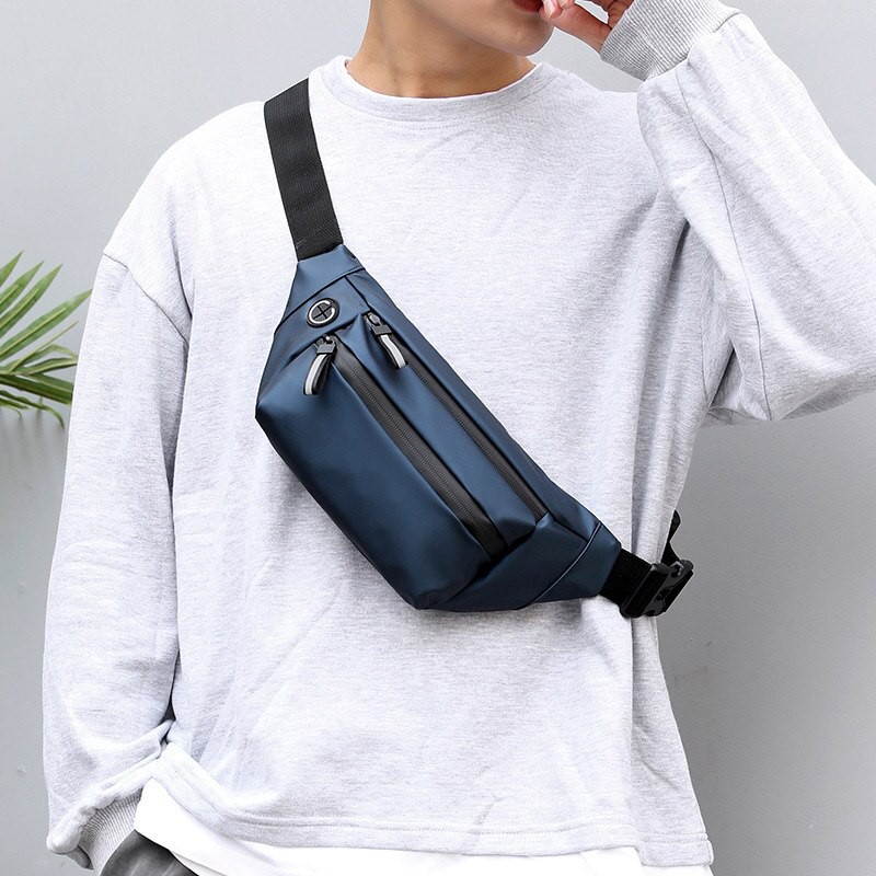 Tas Selempang Waterproof Waistbag Slingbag Sling Waist Bag Slempang Pinggang Pria Wanita Cowok Cewek