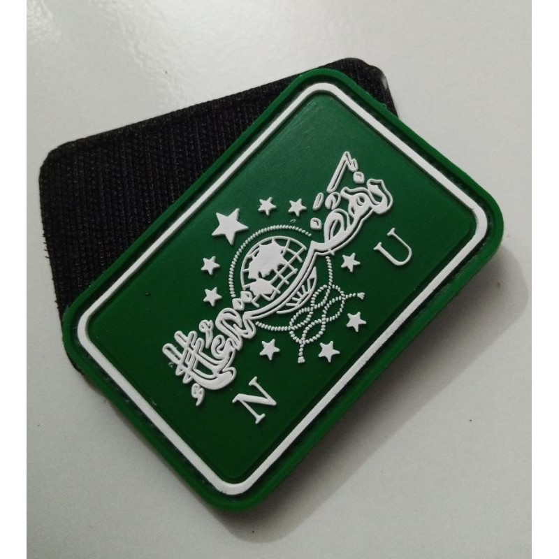 PATCH RUBBER LOGO NU.tempelan karet emblem velcro