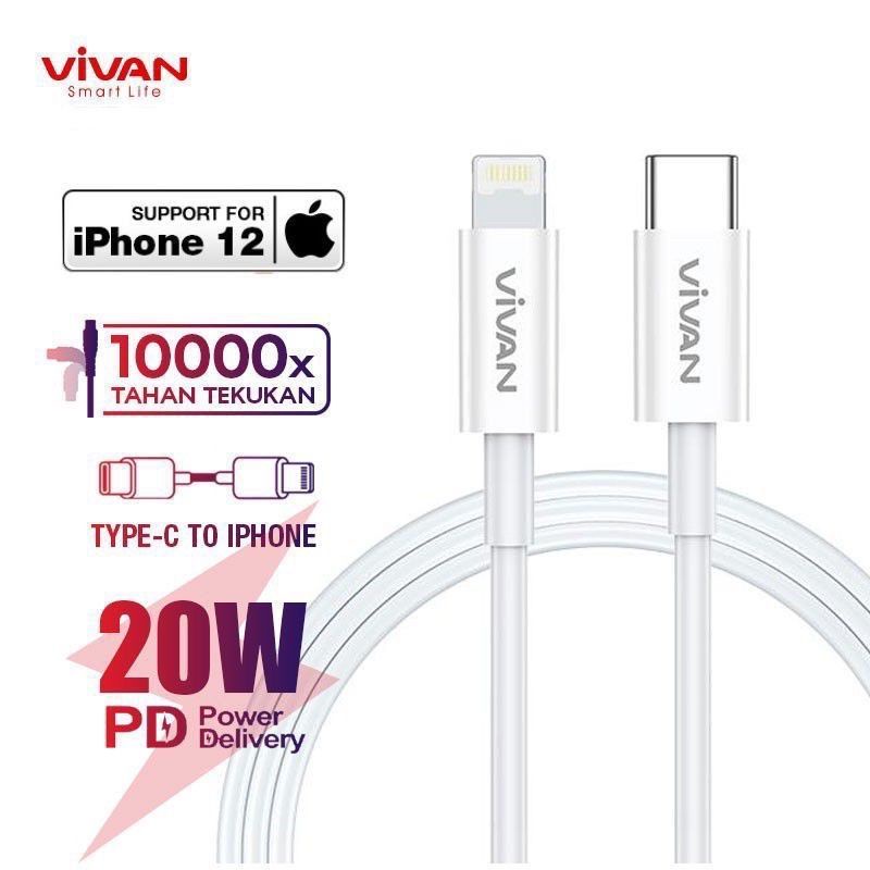 [VIVAN 20W] Charger USB C TO Lightning Power charge 20W Quick Charging QC 4.0 lPH0NE XR XS MAX 11 12 13 PRO MAX