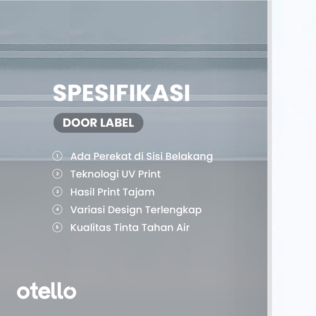 Otello Geser Sign Board Aklirik Slide Signage Acrilic Papan Tempelan Pintu Acrylic Wooden Kayu Sign Label Akrilik