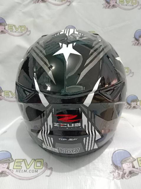 HELM ZEUS FULL FACE AL28 BLACK DSIL - FREE SMOKE VISOR ZEUS ORIGINAL ( ONGKIR 2KG )