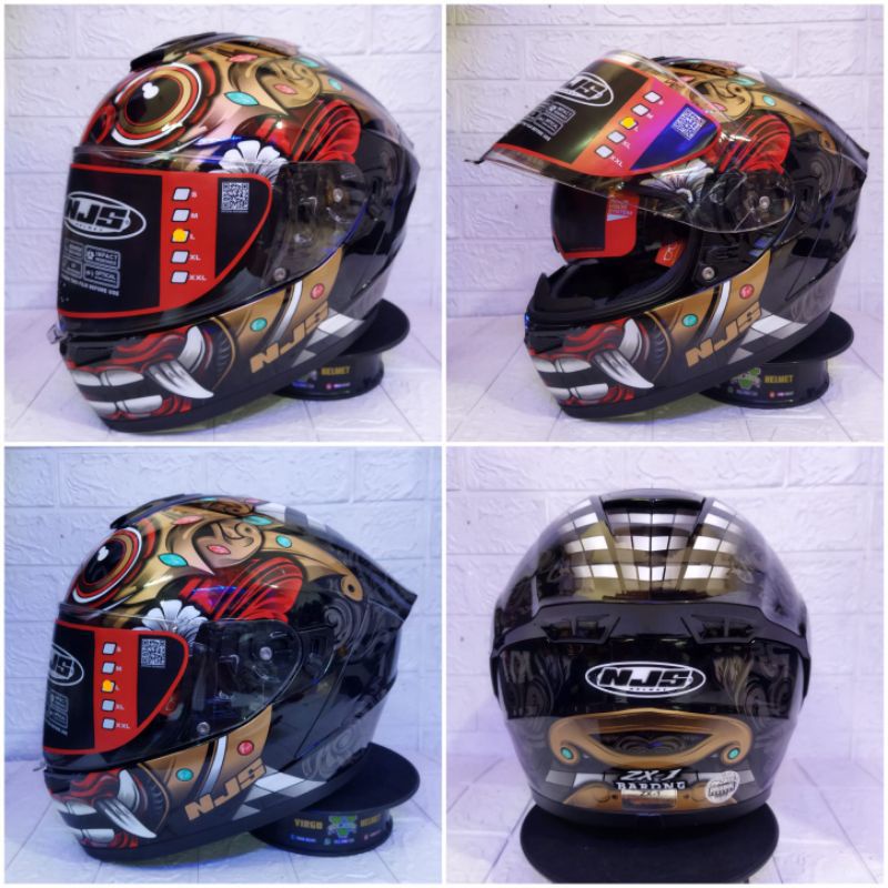 NJS HELM ZX 1 MOTIF BARONG NJS ZX-1 BARONG ORIGINAL