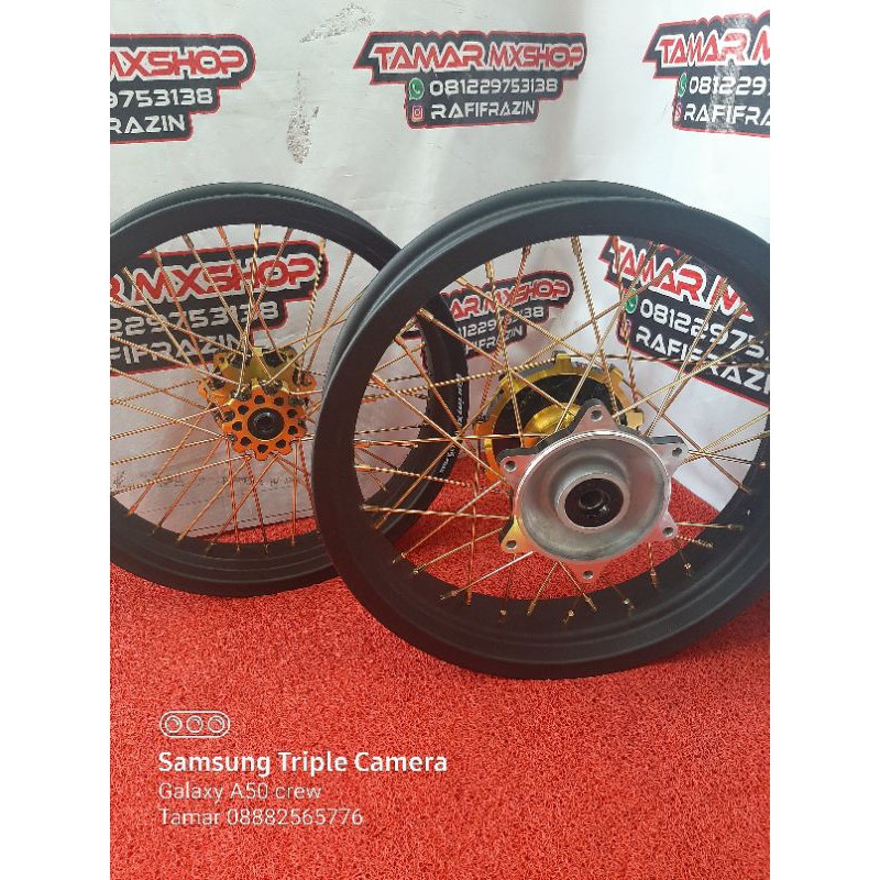velg supermoto crf 150 L roda supermoto CRF tanpa ban velg sprint xd 300/350 ring 17