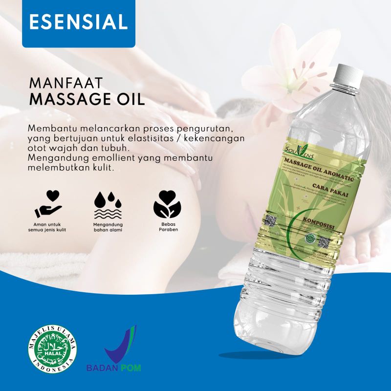 Massage Oil Aromaterapi Sensasi 1L Minyak Pijat Standar SPA