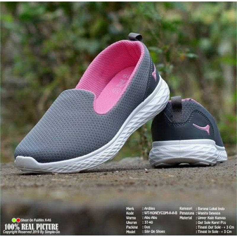 BEST SELLER SEPATU PREMIUM ORIGINAL ARDILES ABU SLOP RINGAN KADO HADIAH UNTUK PACAR WANITA MURAH