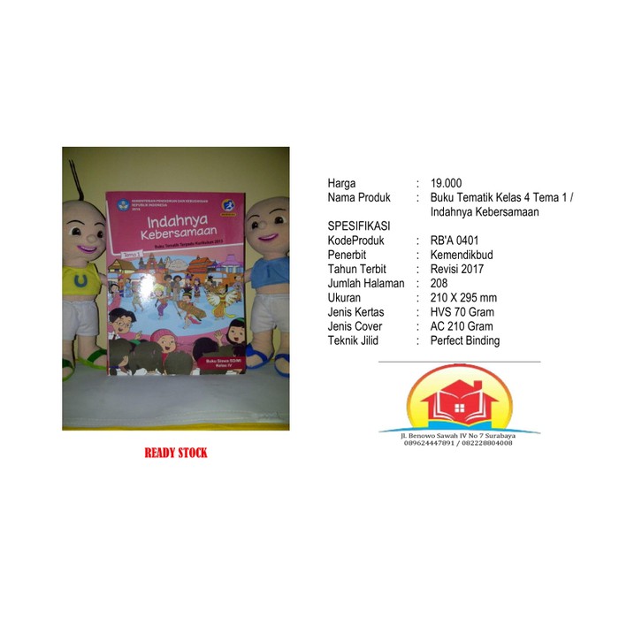 PAKET BUKU TEMATIK KELAS 4 TEMA 1-5 BKIL_655