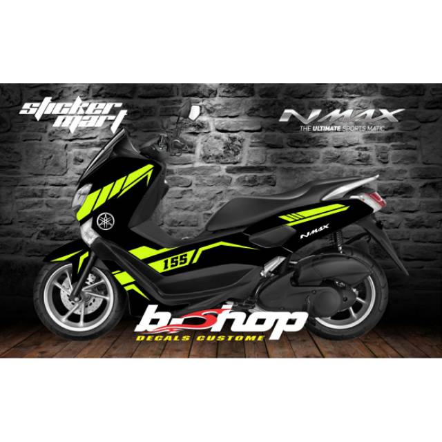Decal sticker full body nmax hijau hitam
