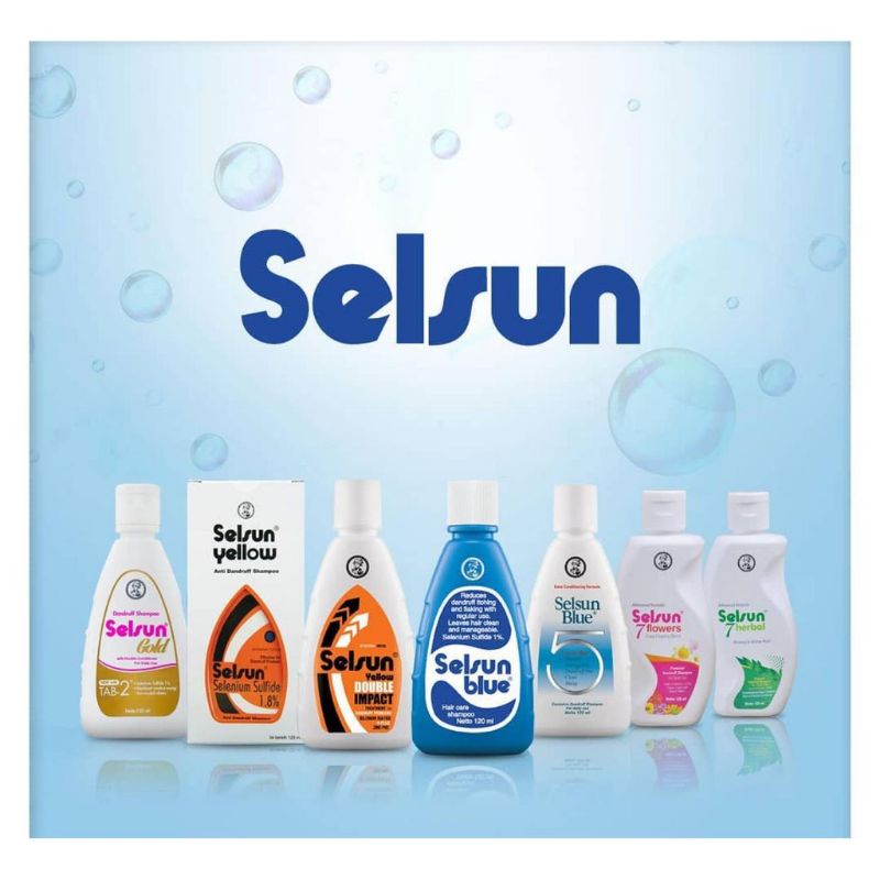 SELSUN Shampoo Conditioner series/Sampo Anti Ketombe Blue 5 yellow Gold 7 Herbal