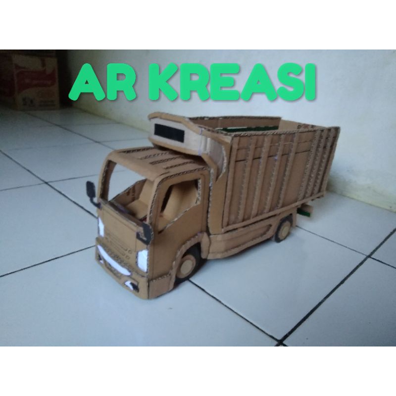 miniatur truk kardus model truk cabe