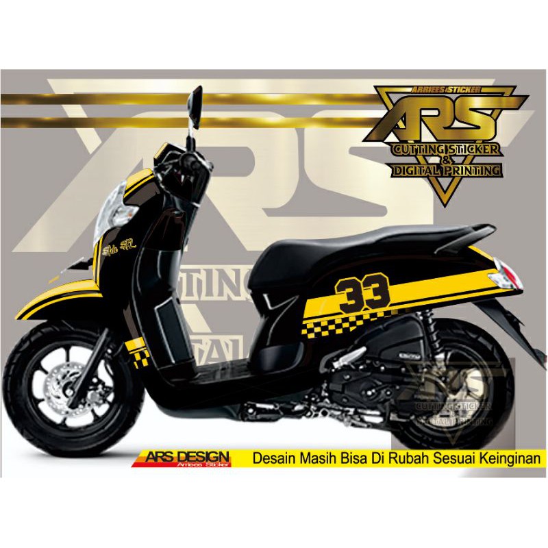 Decal Scoopy Cafe Racer Full Body - Decal scoopy full body 2017 2018 2019 2020 fullbody