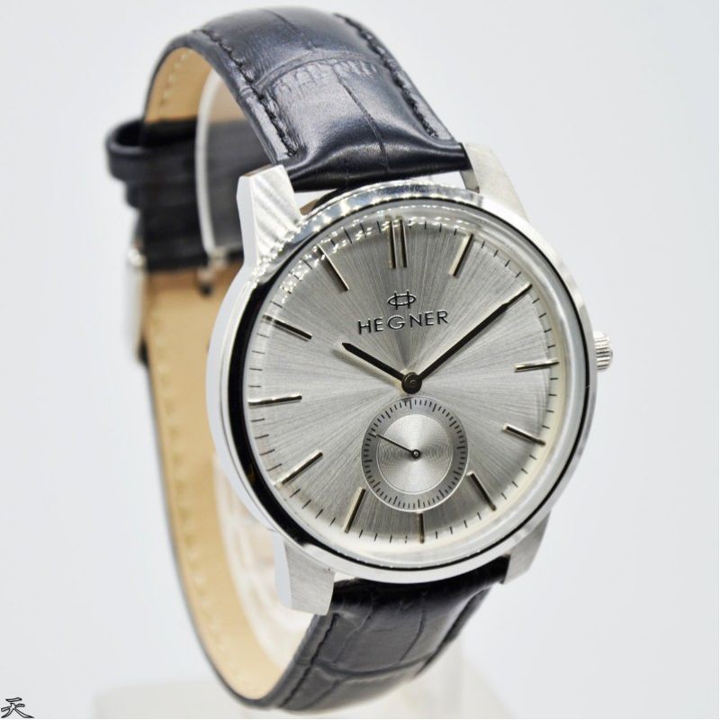 Hegner 1637MS Silver Series Jam Tangan Kasual Pria(5WARNA) Original - Quartz - Tali Kulit