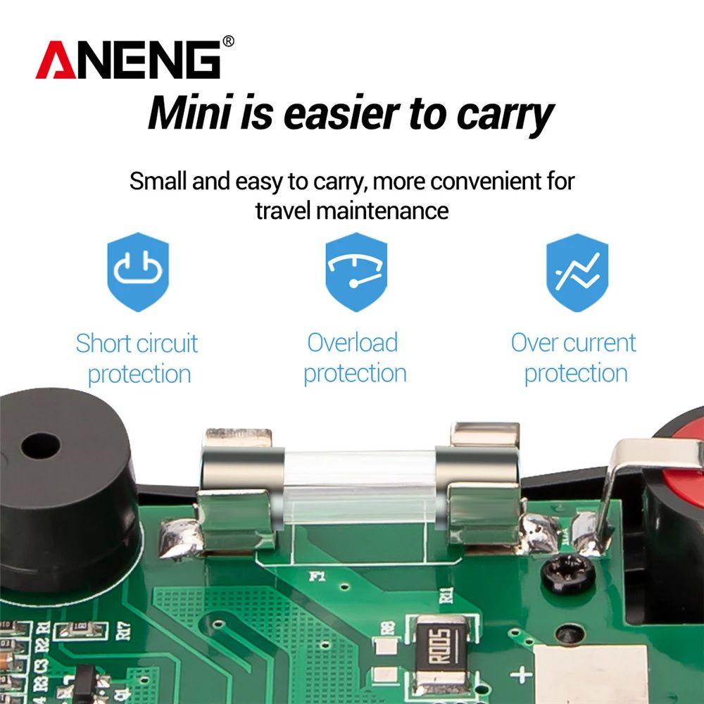 Solighter Multimeter Digital Mini ANENG M118A Auto M Multimetro Tranistor Dengan NCV Presisi Tinggi