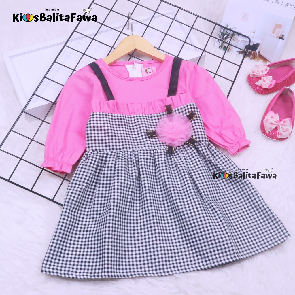 Debby Square 3-18 Bulan - Dress Import Branded Baju Anak Perempuan Bayi