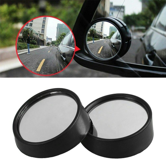 2 Pcs Spion Cermin Motor Mobil Kaca Blind Spot Mirror Mini