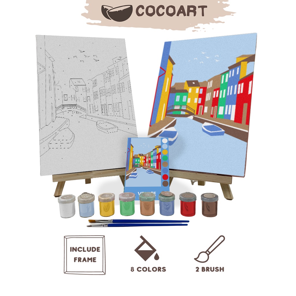 

Paint By Number Kit [ Venice ] - Cocoart.id I Kanvas 30 x 20 cm