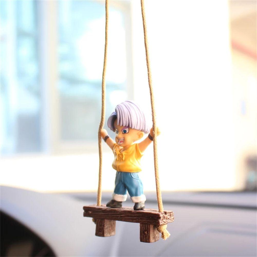 Augustina Karakter Model Aksesoris Interior Spion Torankusu Kartun Hewan Hiasan Gantung Mobil Son Goku Swing Ornaments