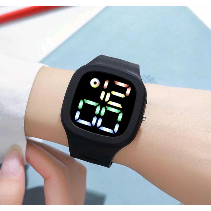 Jam Tangan Led Pria Wanita Rubber Kasual Terlaris Trendy Fashion