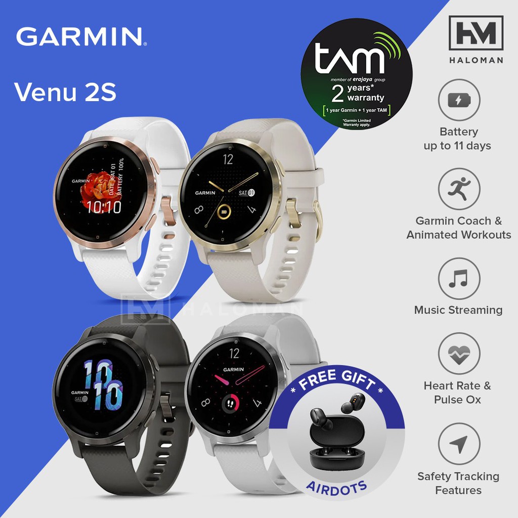 Garmin Venu 2S / Garmin Venu 2S GPS WiFi - Garansi Resmi TAM