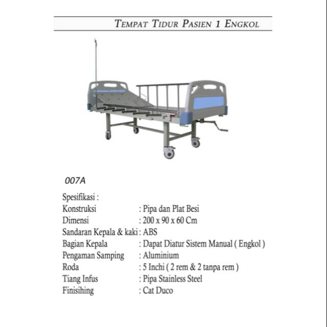 BED PASIEN 1CRANK ABS