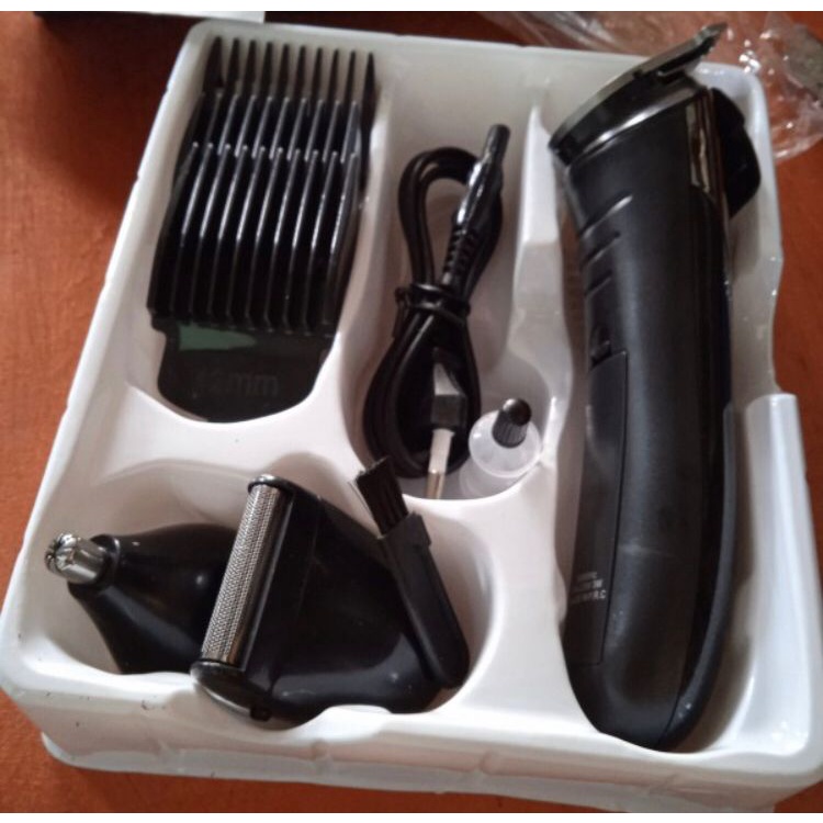 COD ✅ Kemei KM1407 Hair Clipper Cukuran Rambut Pria Wanita3 In 1 Pemangkas Rambut Rechargeable Alat Cukur Listrik Pria Murah