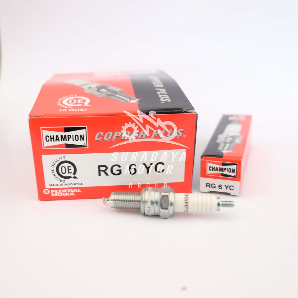 Busi Motor RG6YC Champion Supra X Kharisma Beat Vario Original ORI ASLI RG 6 YC sama RG 4 HC RG4HC