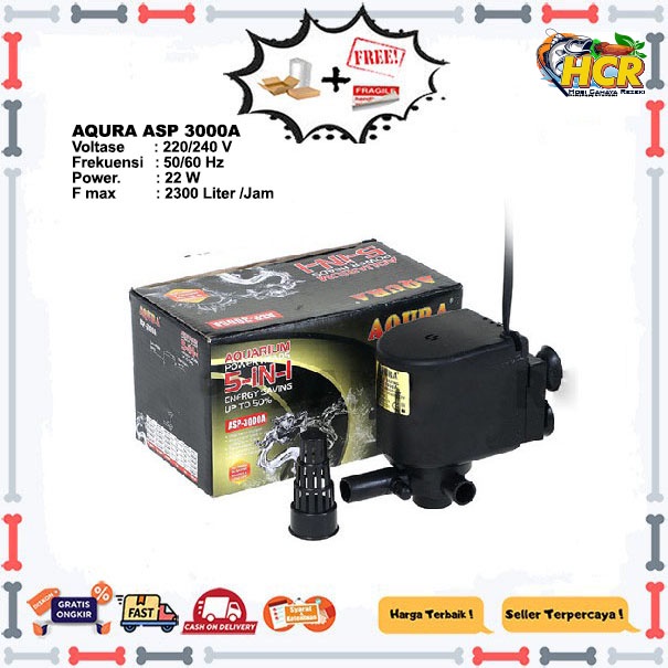 Pompa Aquarium Kolam Aqura ASP-3000A