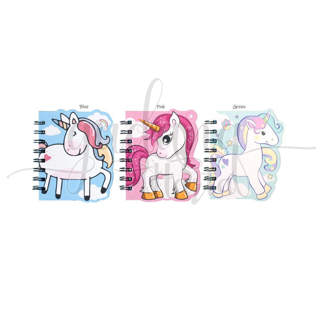 Notebook Spiral Unicorn Bentuk Memo Unik Buku Catatan Lucu GH 308071