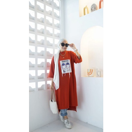 ELMA LONG TUNIK PREMIUM | Long Tunik Kaos Babyterry