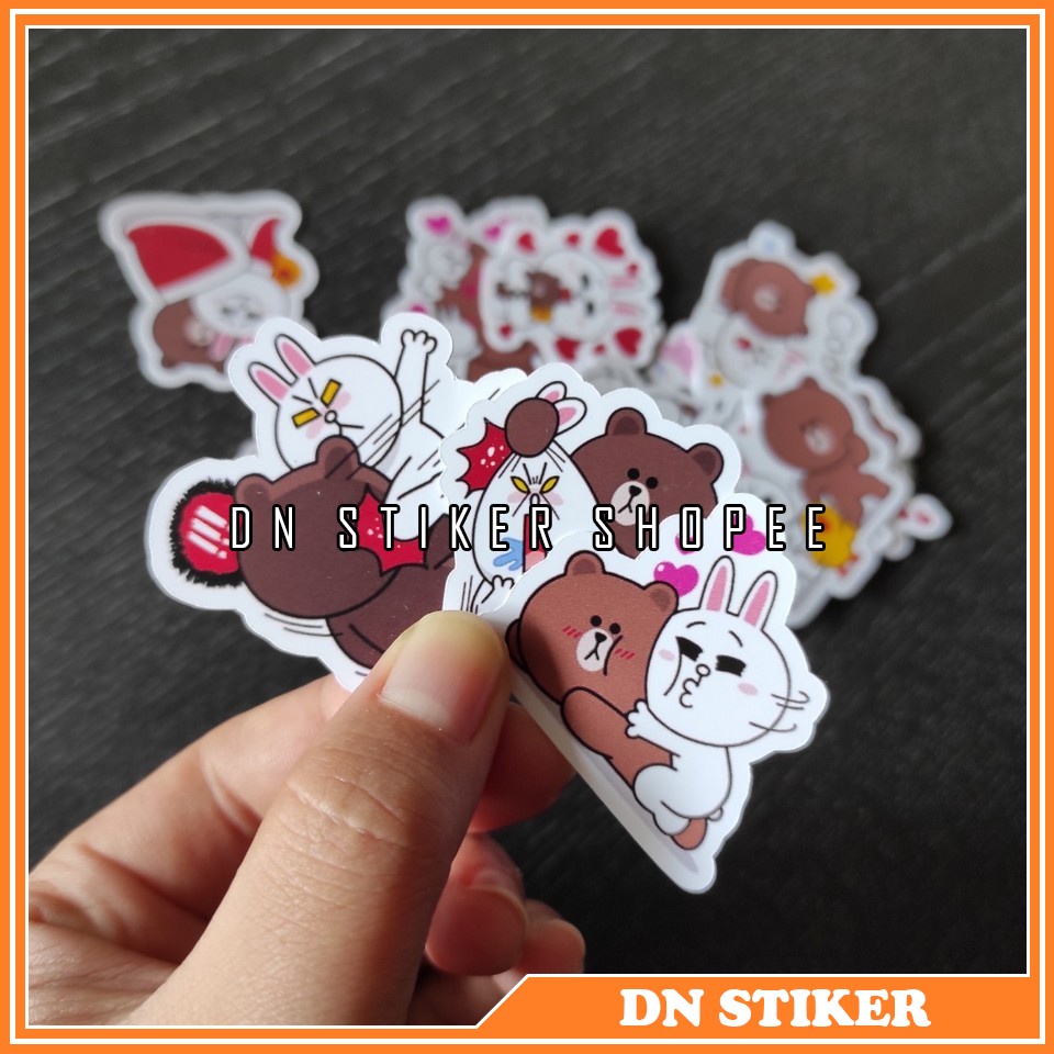 

stiker line brown cony Stiker kertas karakter 23pcs line brown cony sticke acsesoris