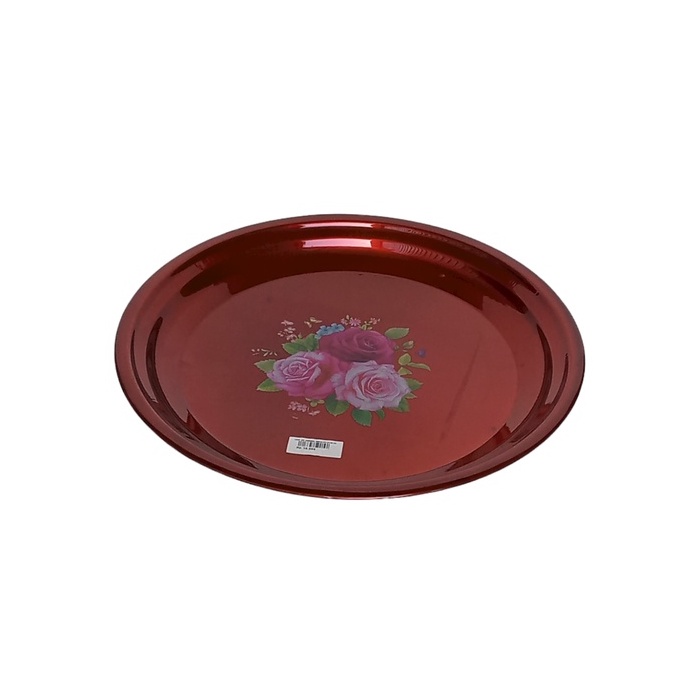 Nampan Enamel/ Baki Bulat merah / Nmp ss merah 30 cm st - 31 / Tampah Alas alat Makanan