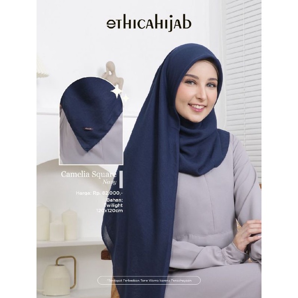 [READY] ETHICA CAMELIA SQUARE KERUDUNG SEGIEMPAT