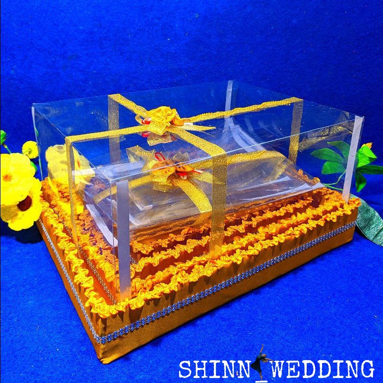kotak seserahan pernikahan 1 set lengkap Isi 4 box kotak hantaran parcel mika unik kekinian murah le