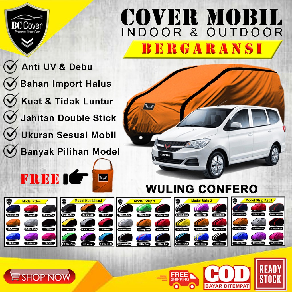 Body Cover Mobil Wuling Confero S / Sarung Wuling Confero S Mantel Penutup Pelindung Jas Mantol Kerudung Tutup Selimut Mobil Confero S Outdoor