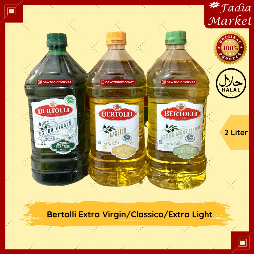 

Bertolli Olive Oil (Minyak Zaitun) 2 Liter Extra Virgin/Classico/Extra Light