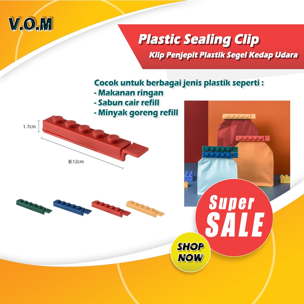 Plastic Sealing Clip 4Pcs Klip Penjepit Plastik Segel Kedap Udara 0721