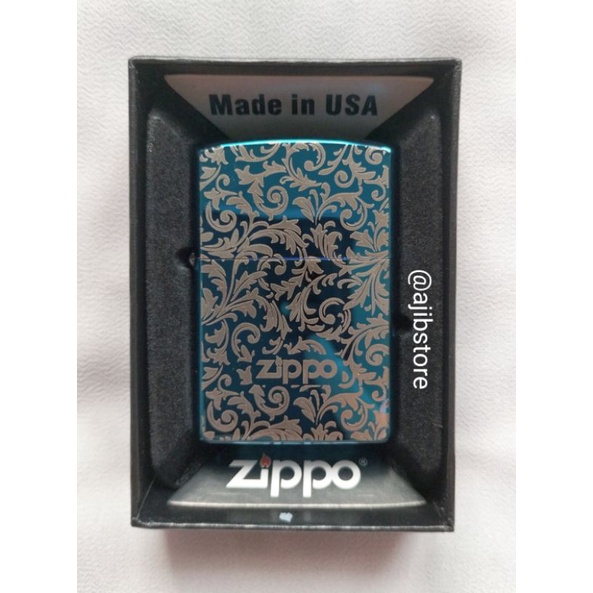 ZIPPO BLUE ICE MOTIF BATIK PREMIUM