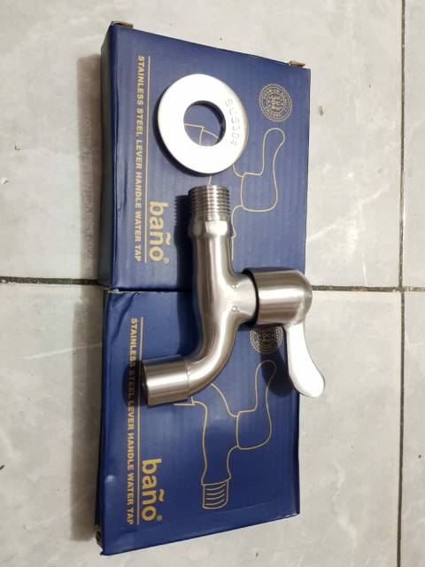 KRAN TEMBOK BANO STAINLESS SUS304 PROMO