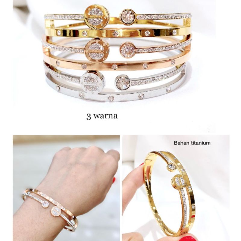 Gelang Titanium asli Anti Karat Anti Alergi Premium Quality Harga Perpcs Bahan Tebal Premium Quality Anti karat anti alergi Bracelet Stainless Steel ori 827