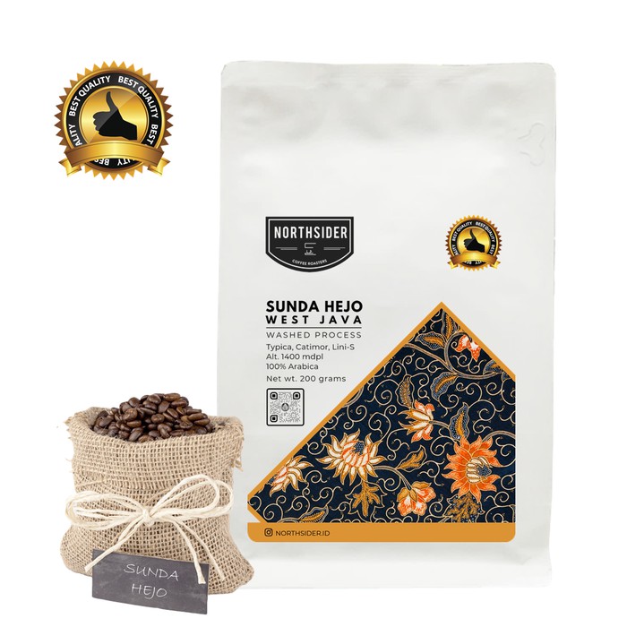 

BIJI KOPI ARABIKA GARUT SUNDA HEJO FULLWASHED 200GR NORTHSIDER COFFEE - kkp2029